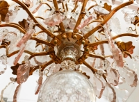 Petit lustre en cristal et bronze, Époque Restauration, 1840-1850