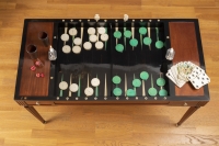 A Louis XVI period (1774 - 1793) tric-trac game table.