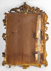 Petit miroir Louis XV en bois doré, époque XVIIIème