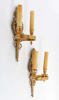 A Pair of Wall - Lights in 1st Empire Style.