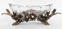 Coupe en bronze et cristal du XIXème siècle, Époque Napoléon III