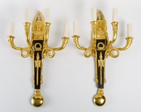 A 1st Empire Period (1804 - 1815) Pair of Wall - Lights.