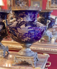 Paire de vases  Bleu de Sèvres France 19e siècle