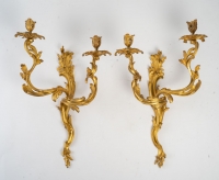 A Pair of Wall - Lights in Louis XV Style.