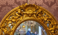 Miroir ovale dans le goût de la Renaissance époque Napoléon III