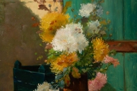 Emile Godchaux (1860 - 1938): Bouquet de chrysanthèmes.