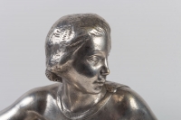 Sculpture en bronze argenté de Auguste Guénot