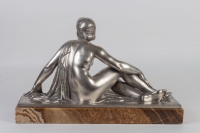 Sculpture en bronze argenté de Auguste Guénot