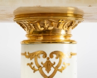 Exceptionnelle paire de Colonnes en Porcelaine style Sèvres, XIXème siècle