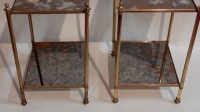 1950/70′ Paire de Bouts de Canapés Bronze, Style Maison Baguès 40 X 32 cm