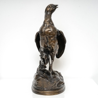 Sculpture - Perdrix , Jules Moigniez (1835 - 1894) - Bronze