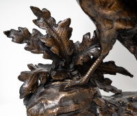 Sculpture - Perdrix , Jules Moigniez (1835 - 1894) - Bronze