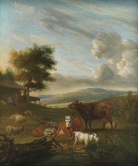 Animaux au repos – Atelier de Nicolaes Berchem (1621 – 1683)