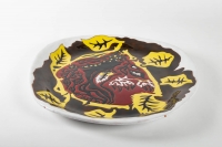 Grand plat par Jean Lurçat ( 1892 -1966) - céramique année 50