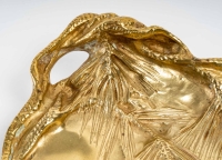 coupe vide poche en bronze doré par Marionnet
