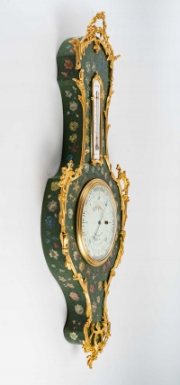 A Napoleon III period (1851 - 1870) Barometer - Thermometer.