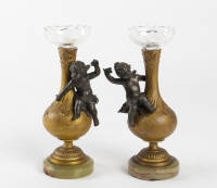 Paire de vases en bronze Napoléon III