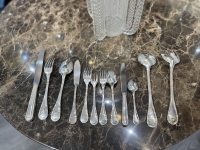 Christofle: &quot;ALBI&quot; cutlery set Silver plated 127 pieces.
