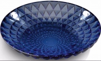 RENE LALIQUE (1860-1945) Coupe  «Rosace» en verre bleu