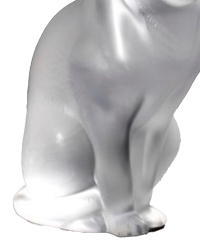 Lalique France: &quot;Cat Sitting&quot; in crystal