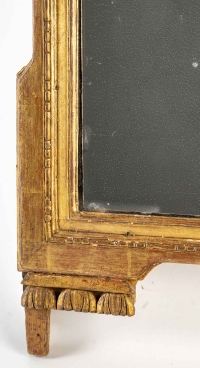 Miroir En Bois Sculpté Doré d&#039;époque Louis XVI