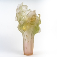 Vase Magnum &quot;Amaryllis&quot; pâte de cristal de DAUM FRANCE