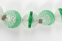 Collier « Dahlias et Plaquettes » verre blanc et verre vert de René LALIQUE