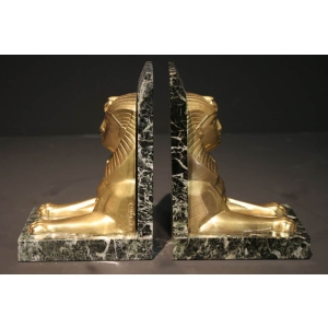 Serre Livres en bronze doré « Sphynx » | Biron ||