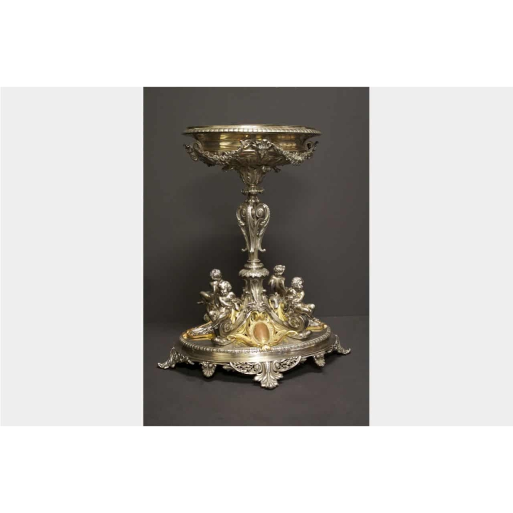 Centre de Table CHRISTOFLE en Bronze argenté | Biron ||