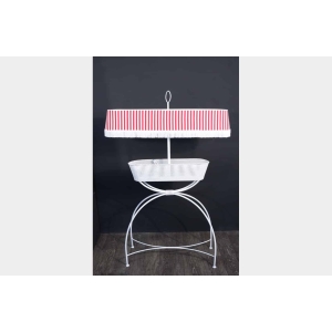 Lampadaire – Jardinière – Porte bouteille en tôle perforé de Mahtieu Matégot | Biron 