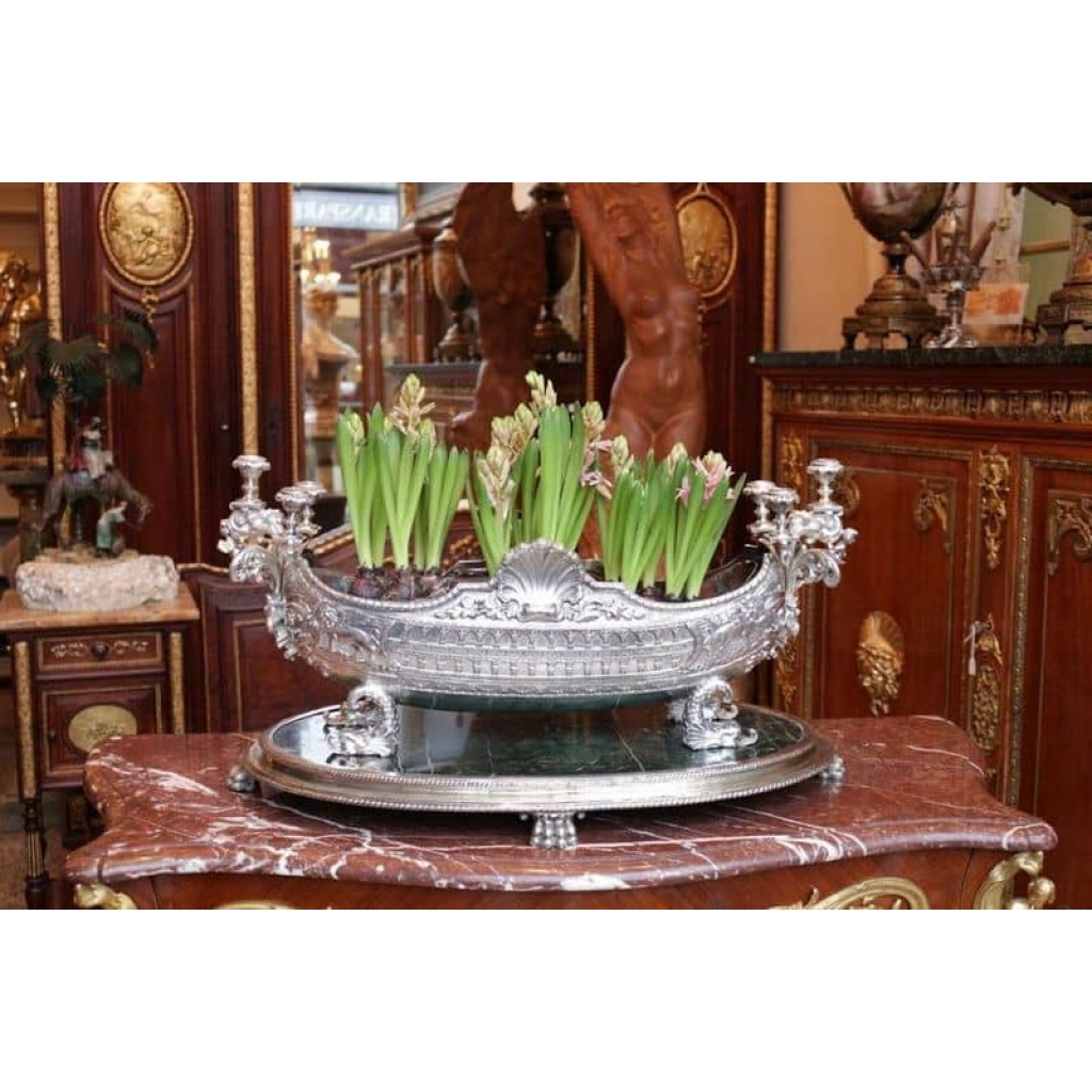 Jardinière italienne en argent XXème siècle. Circa 1900. Réf: 369