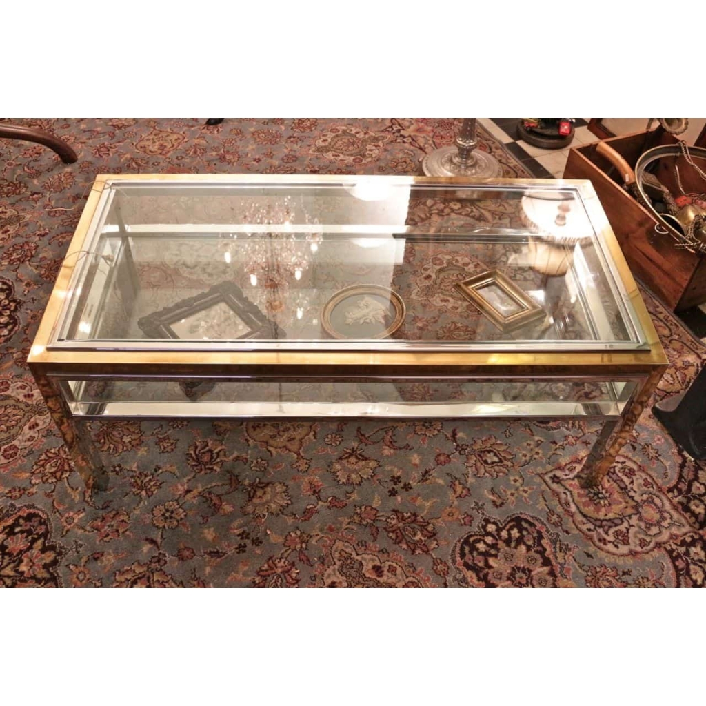 Jean Charles – Table basse en acier et bronze | Biron 