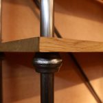 Etagère en chêne et acier sur socle | Biron IMG_5420