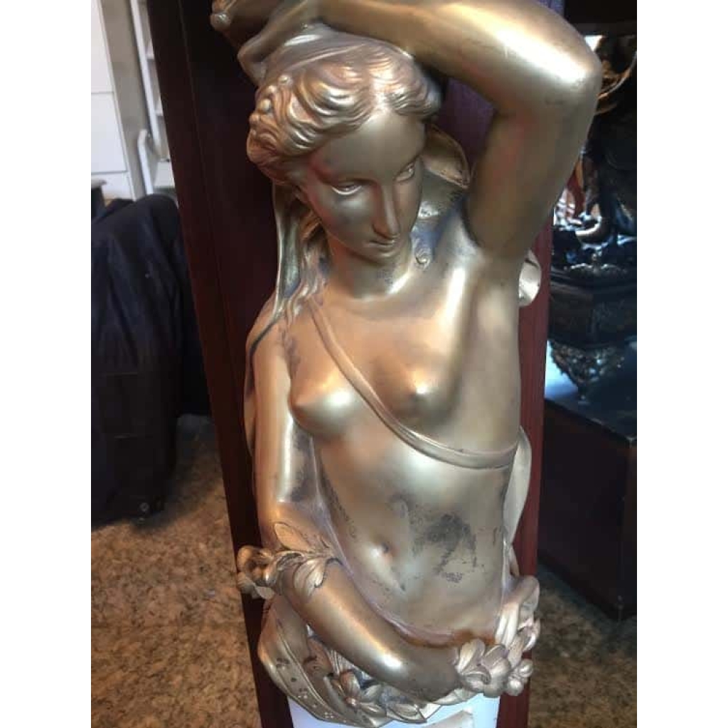 Cheminée en acajou et bronze doré. Réf: 340 | Biron Cheminée en acajou et bronze doré. Réf: 340