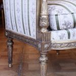 Bergère 19ème siècle de style Louis XVI en bois doré | Biron IMG_6398