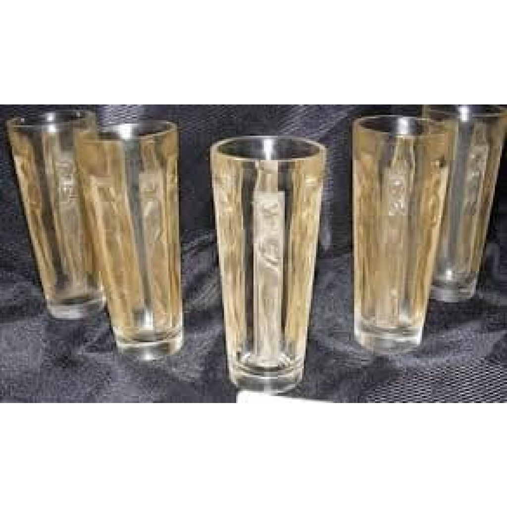LALIQUE René (1860-1945) » Gobelet six figurines « | Biron LALIQUE René (1860-1945) " Gobelet six figurines "