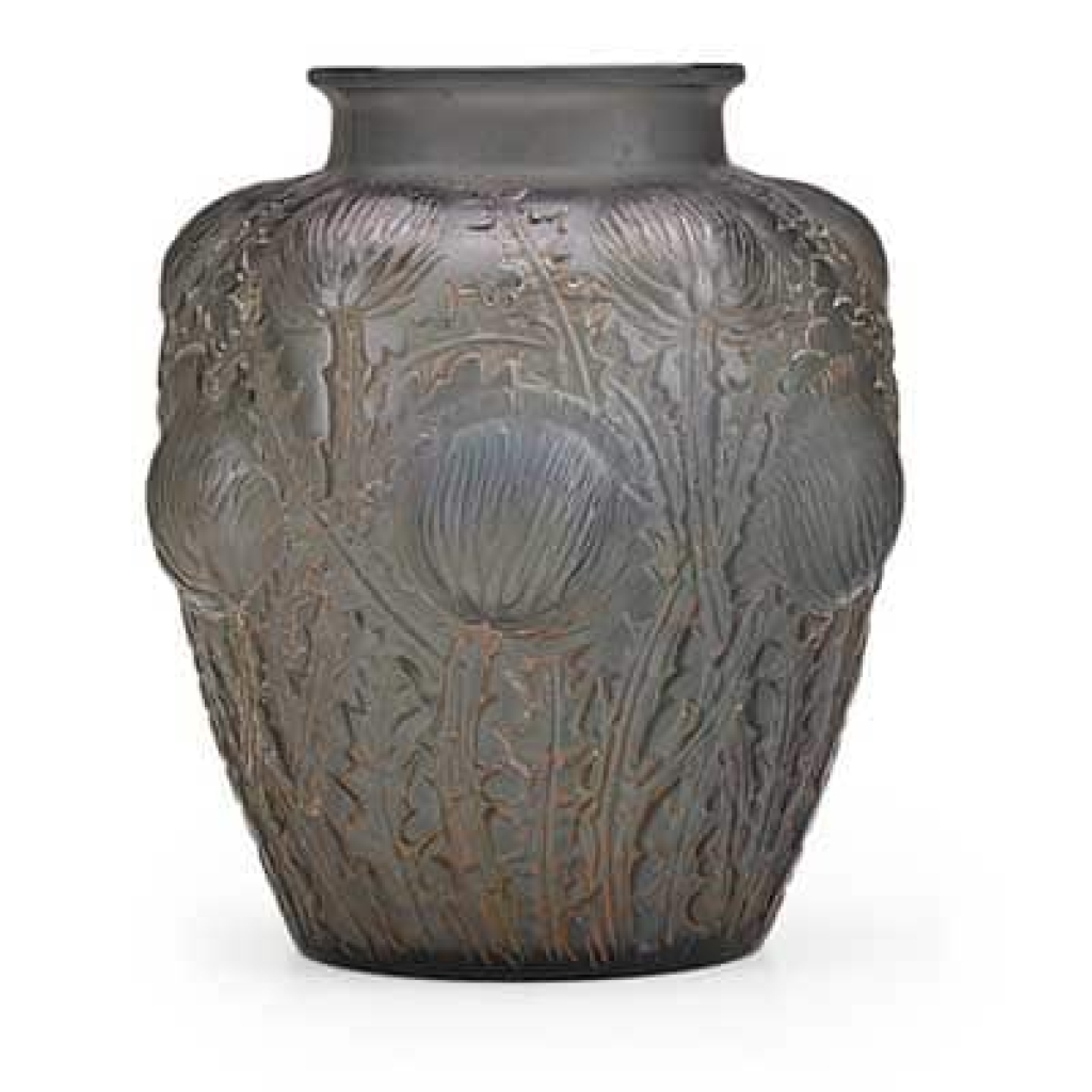 RENÉ LALIQUE (1860 – 1945) Vase « Domrémy », | Biron RENÉ LALIQUE (1860 - 1945) Vase "Domrémy",