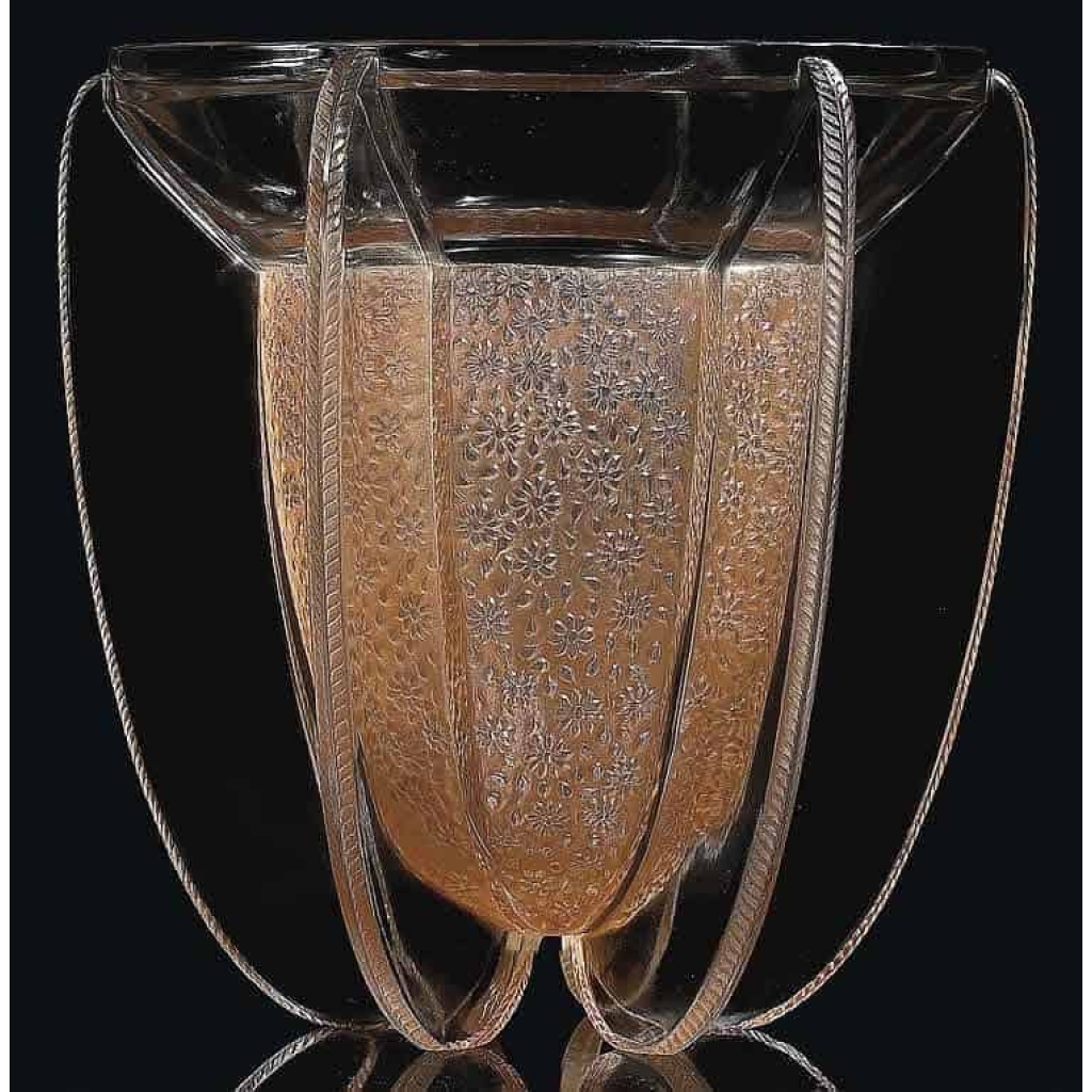 RENE LALIQUE (1860-1945) vase « Myosotis » | Biron 