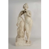 Sculpture Albâtre , Femme à la Flûte, Antiquité du 19ème Siècle | Biron |||||||||||