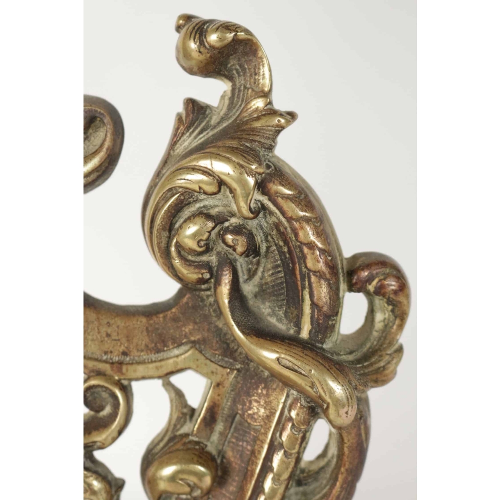 Important miroir à poser en bronze patiné du 19ème siècle | Biron Important miroir à poser en bronze patiné du 19ème siècle