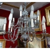 LUSTRE ANCIEN DE STYLE HOLLANDAIS 20ème SIECLE EN METAL CHROME LUMINAIRE 16 LUMIERES | Biron LUSTRE ANCIEN DE STYLE HOLLANDAIS 20ème SIECLE EN METAL CHROME LUMINAIRE 16 LUMIERES