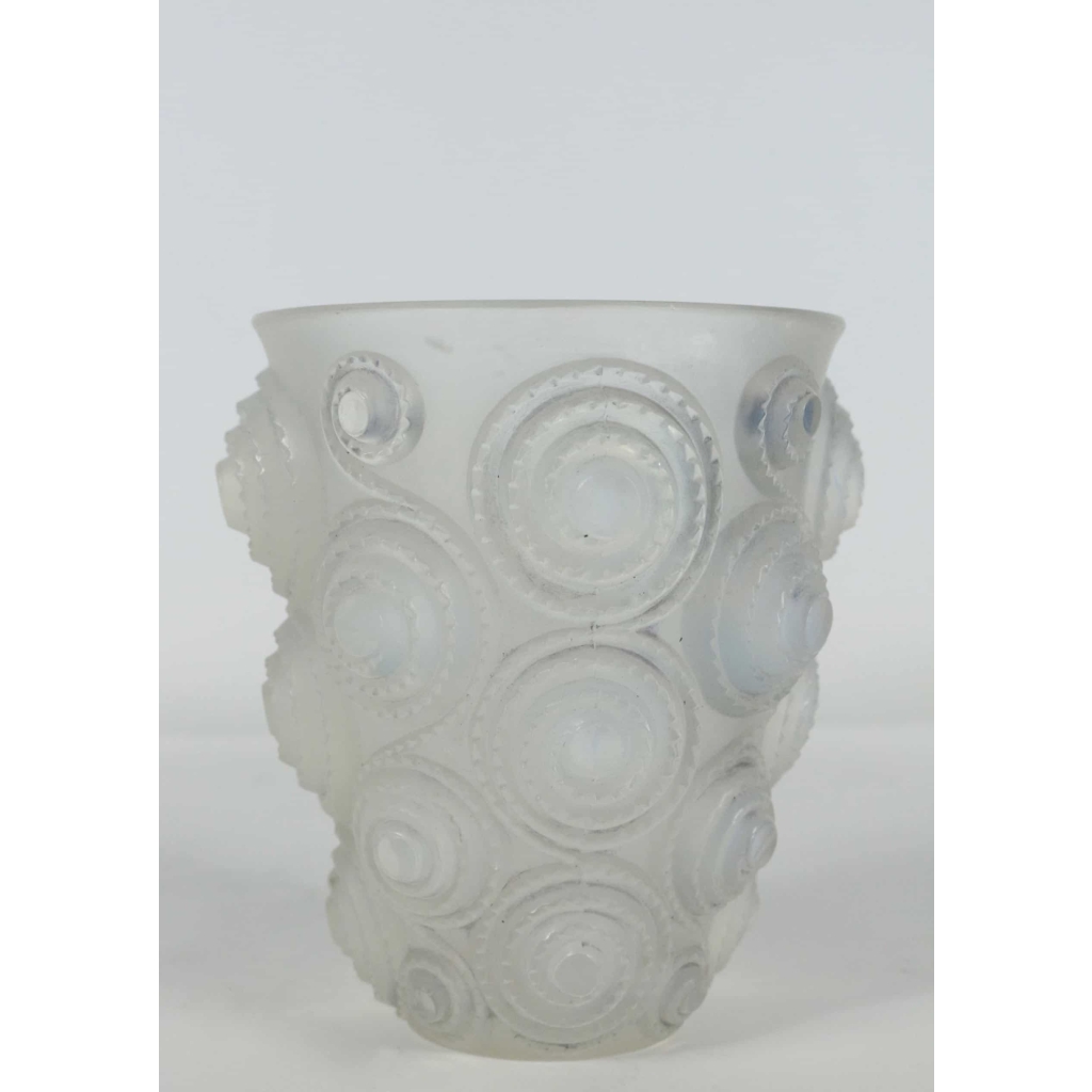 René Lalique paire de vases « spirales « opalescent | Biron ||||