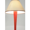 Lampe en bois peint orange et blanc, année 1960. | Biron Lampe en bois peint orange et blanc, année 1960.