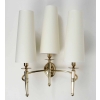 Trio d'appliques en bronze Maison Honoré 1960