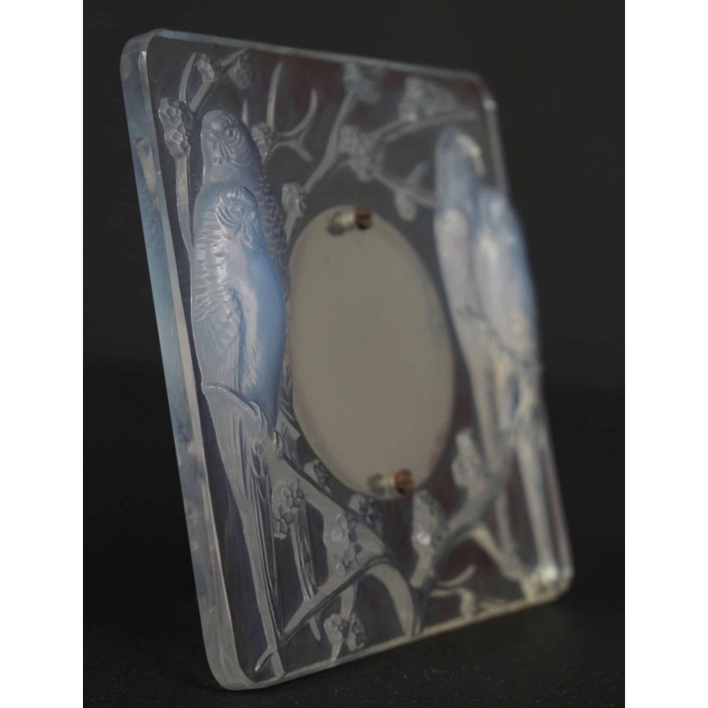 Rene Lalique Cadre "4 perruches " opalescent