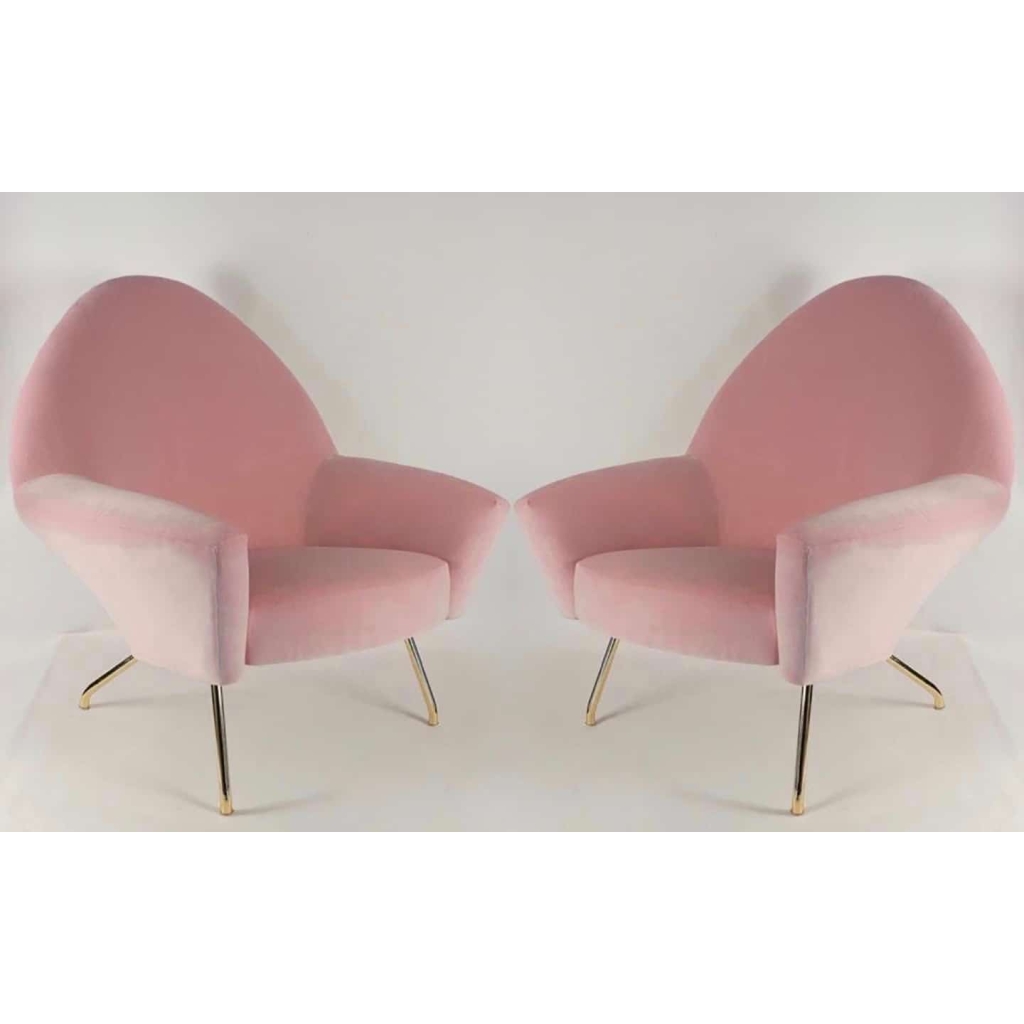 Paire de fauteuils de Joseph André Motte Modèle 770 1950 | Biron ||||