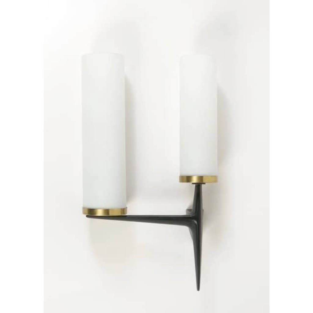Trio d’Appliques Asymétriques Maison Arlus 1950 3