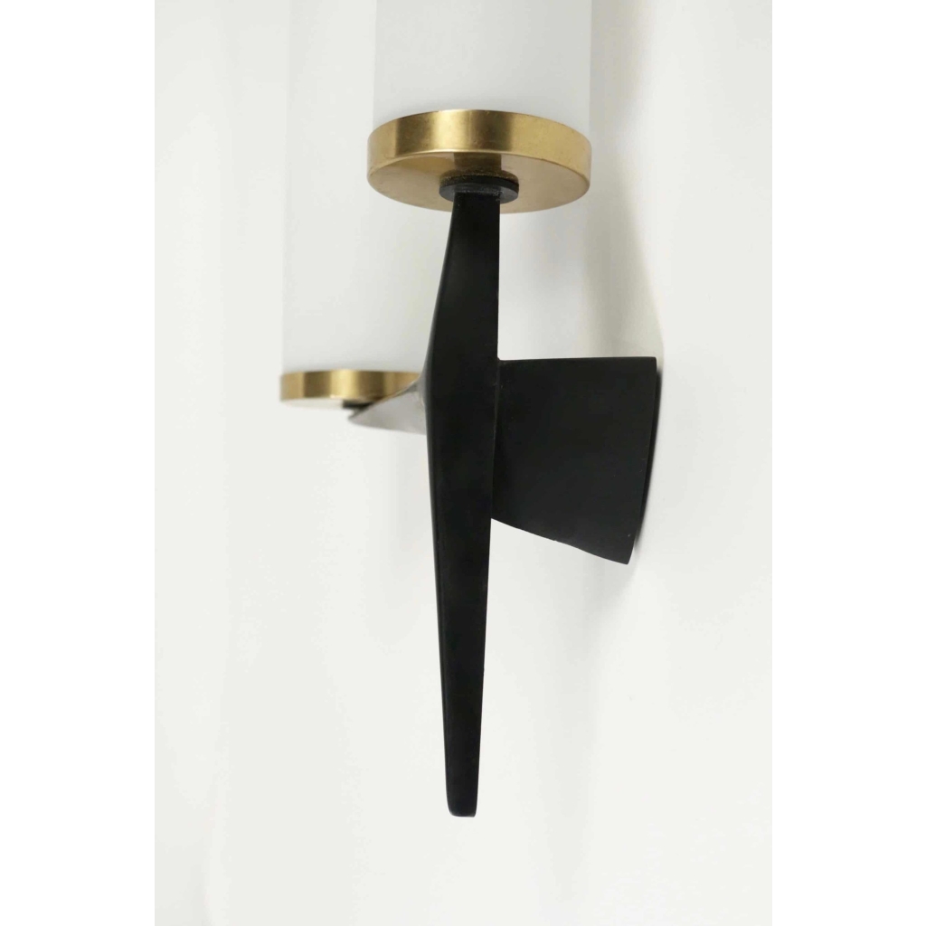Trio d’Appliques Asymétriques Maison Arlus 1950 4