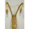 Paire d’appliques des années 1930, d’époque Art Déco, 2 lumières, en bronze doré. | Biron Paire d'appliques des années 1930, d'époque Art Déco, 2 lumières, en bronze doré.