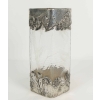 Vase en argent massif et cristal martelé Art nouveau | Biron Vase en argent massif et cristal martelé Art nouveau